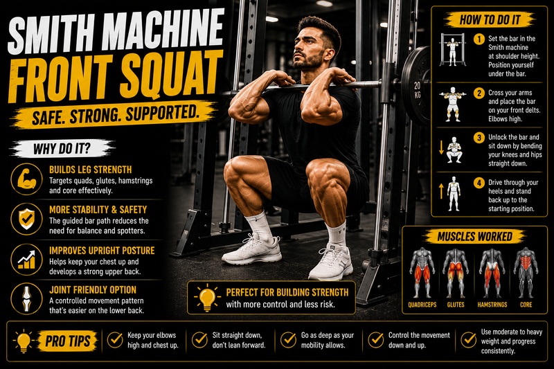 Smith Machine Front Squat: Benefits and Technique Guide