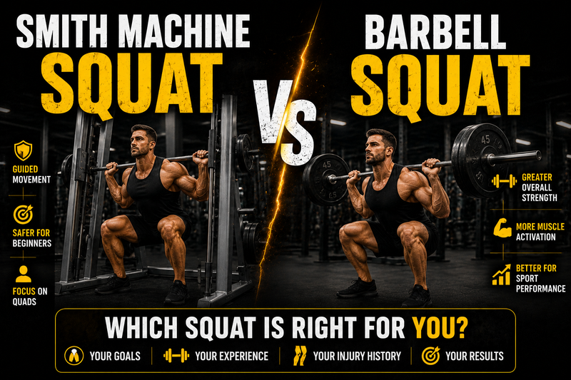 Smith Machine Squat vs Barbell Squat: Which Is Best?