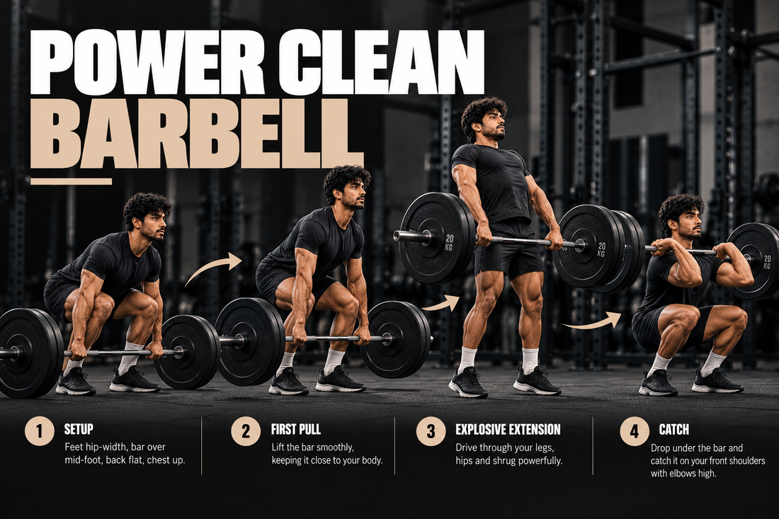 Mastering the Power Clean Barbell in 4 Easy Steps