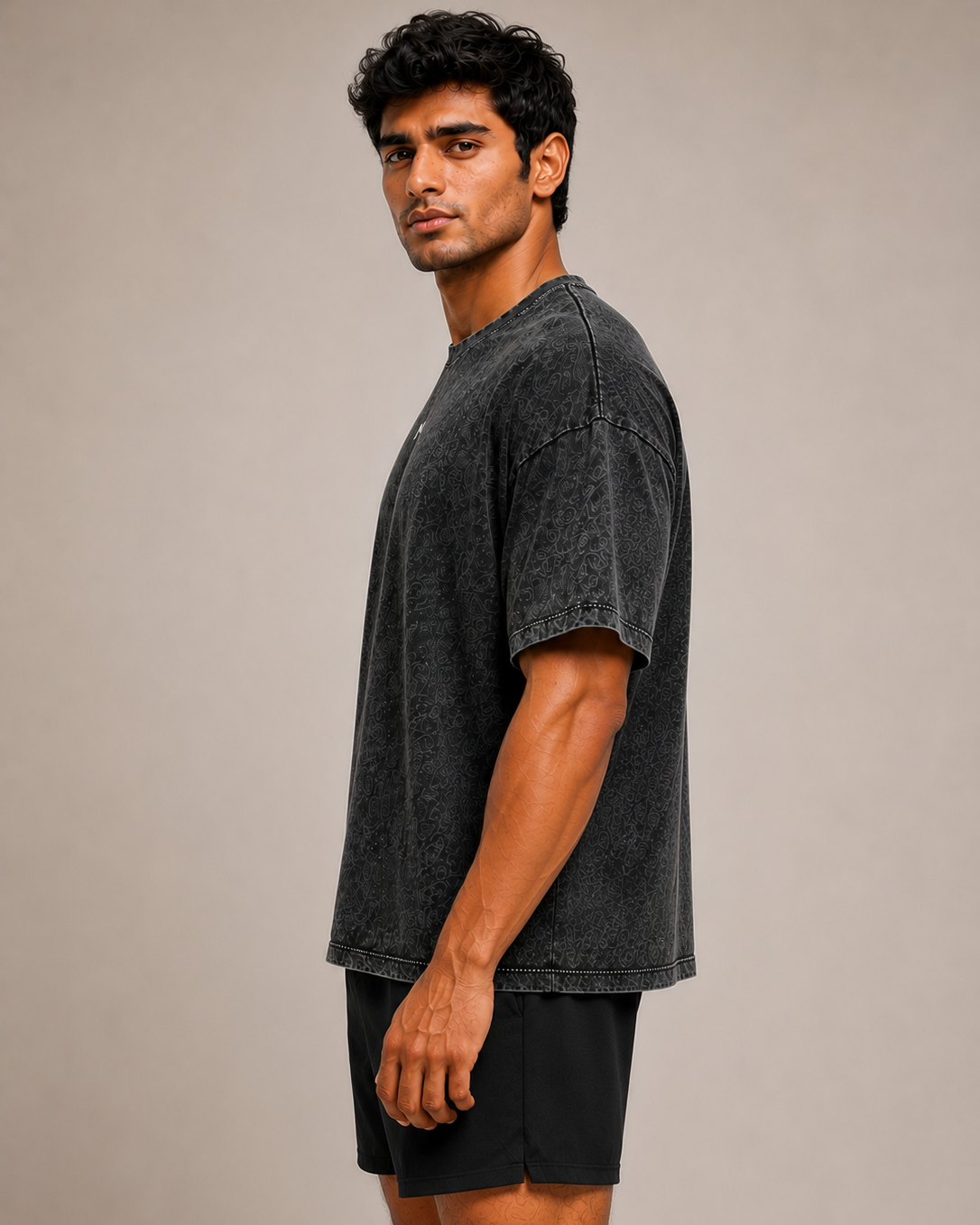 Unisex Acid Washed Oversized Tee