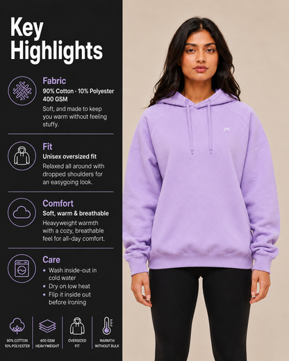 Unisex oversized hoodie from myattractivethings in soft fabric, featuring a relaxed fit and casual style for everyday wear.