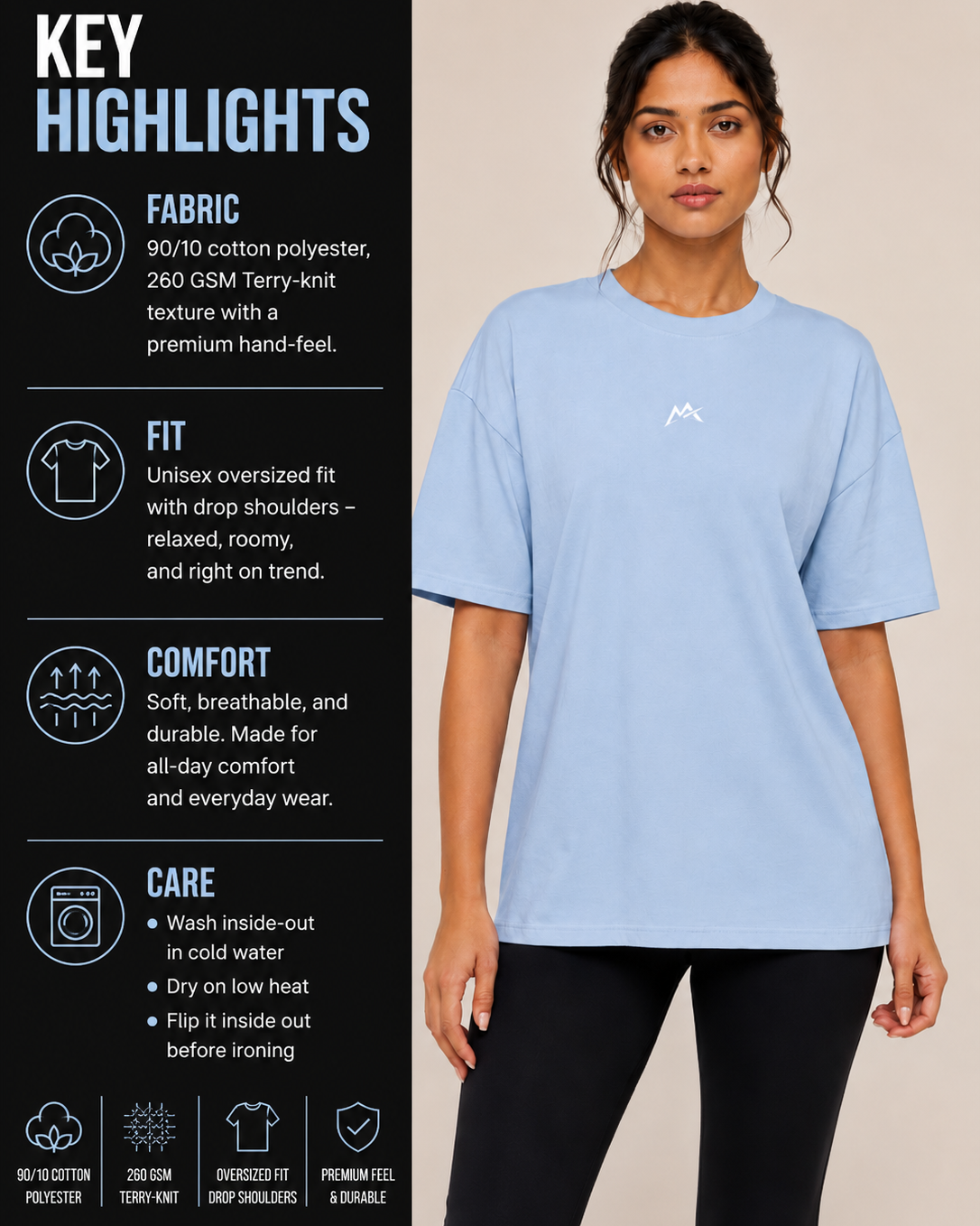 Unisex oversized terry cloth T-shirt by myattractivethings, relaxed fit with soft textured fabric, shown in a casual style.