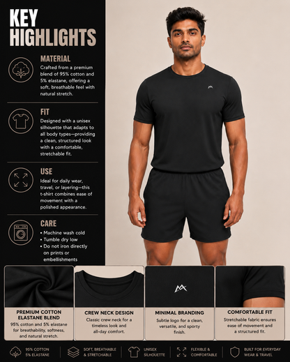 Unisex stretch T-shirt by myattractivethings, shown in a relaxed fit with soft fabric, available in various colors.