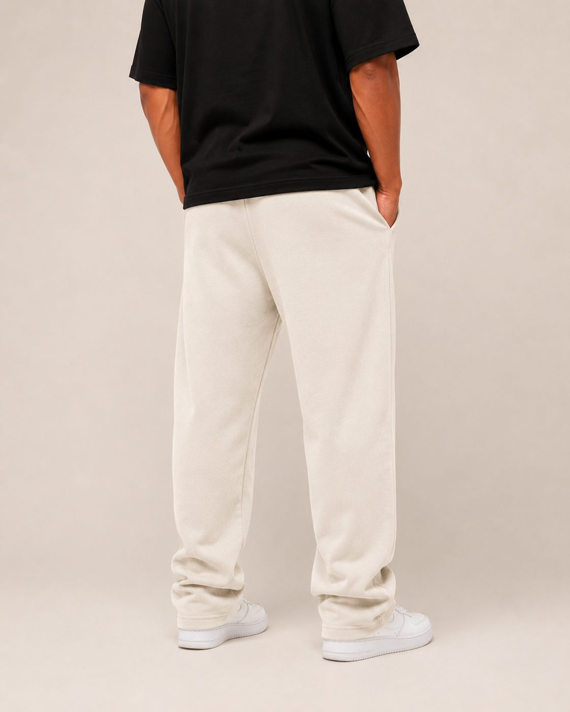 Unisex gray sweatpants from myattractivethings with elastic waistband, relaxed fit, and soft fabric for comfortable casual wear.