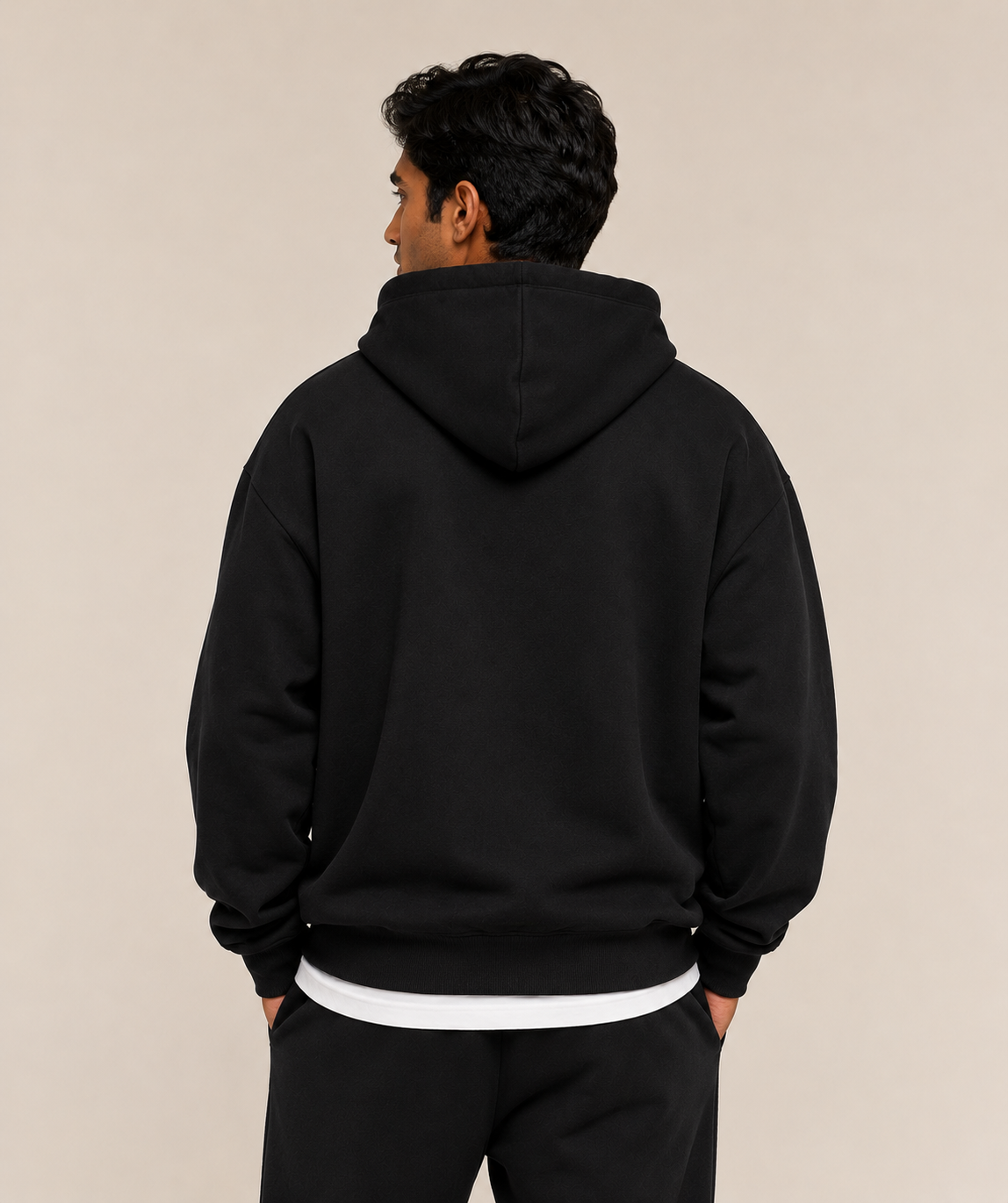 Unisex zip hoodie by myattractivethings featuring a comfortable fit and casual style, shown in a neutral color.