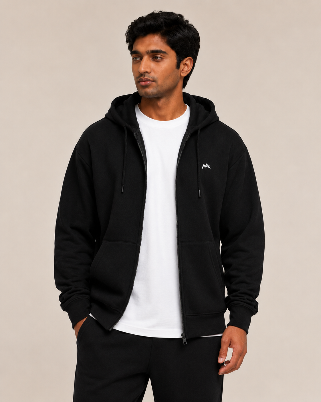 Unisex zip hoodie by myattractivethings featuring a front zipper, soft fabric, and casual fit in a versatile style.