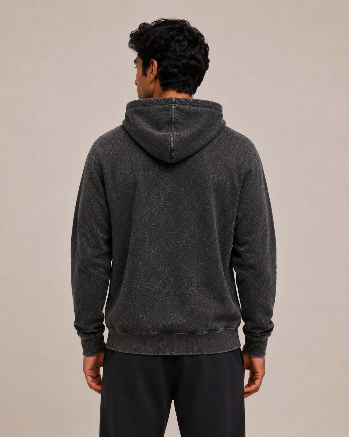 Unisex acid washed hoodie by myattractivethings with a relaxed fit, featuring a soft, faded fabric in a casual style.