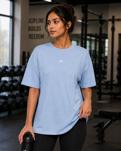 Unisex oversized Terry T-shirt in soft fabric, featuring a relaxed fit and subtle texture from myattractivethings.