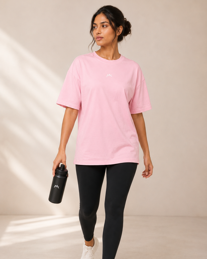 Unisex oversized terry cloth t-shirt by myattractivethings, showcasing a relaxed fit and soft textured fabric.