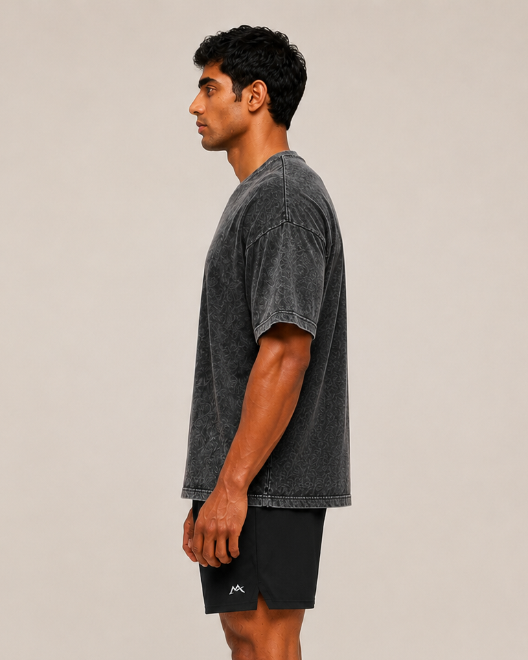 Apex Acid Tee by myattractivethings featuring a vibrant graphic design on a casual men's t-shirt.