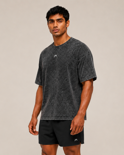 Black Apex Acid Tee by myattractivethings featuring a bold acid-inspired graphic on the front.