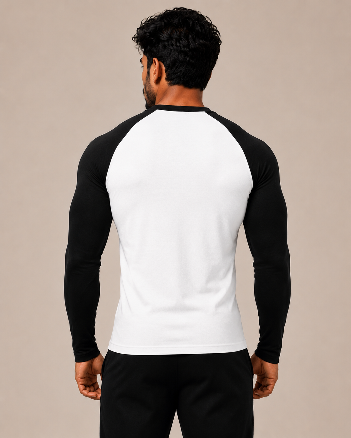 Unisex raglan t-shirt by myattractivethings, featuring contrasting sleeves and casual fit, displayed on a hanger.