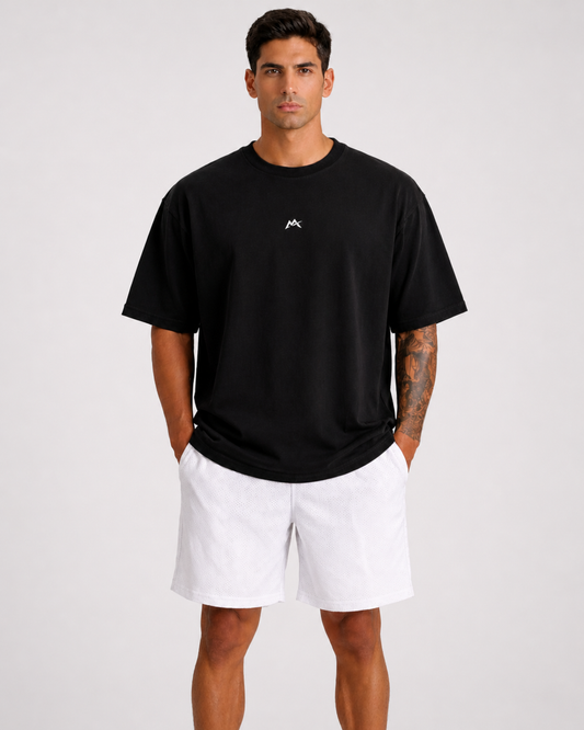 Unisex oversized terry cloth tee in neutral color, casual style, from myattractivethings, shown on a hanger.