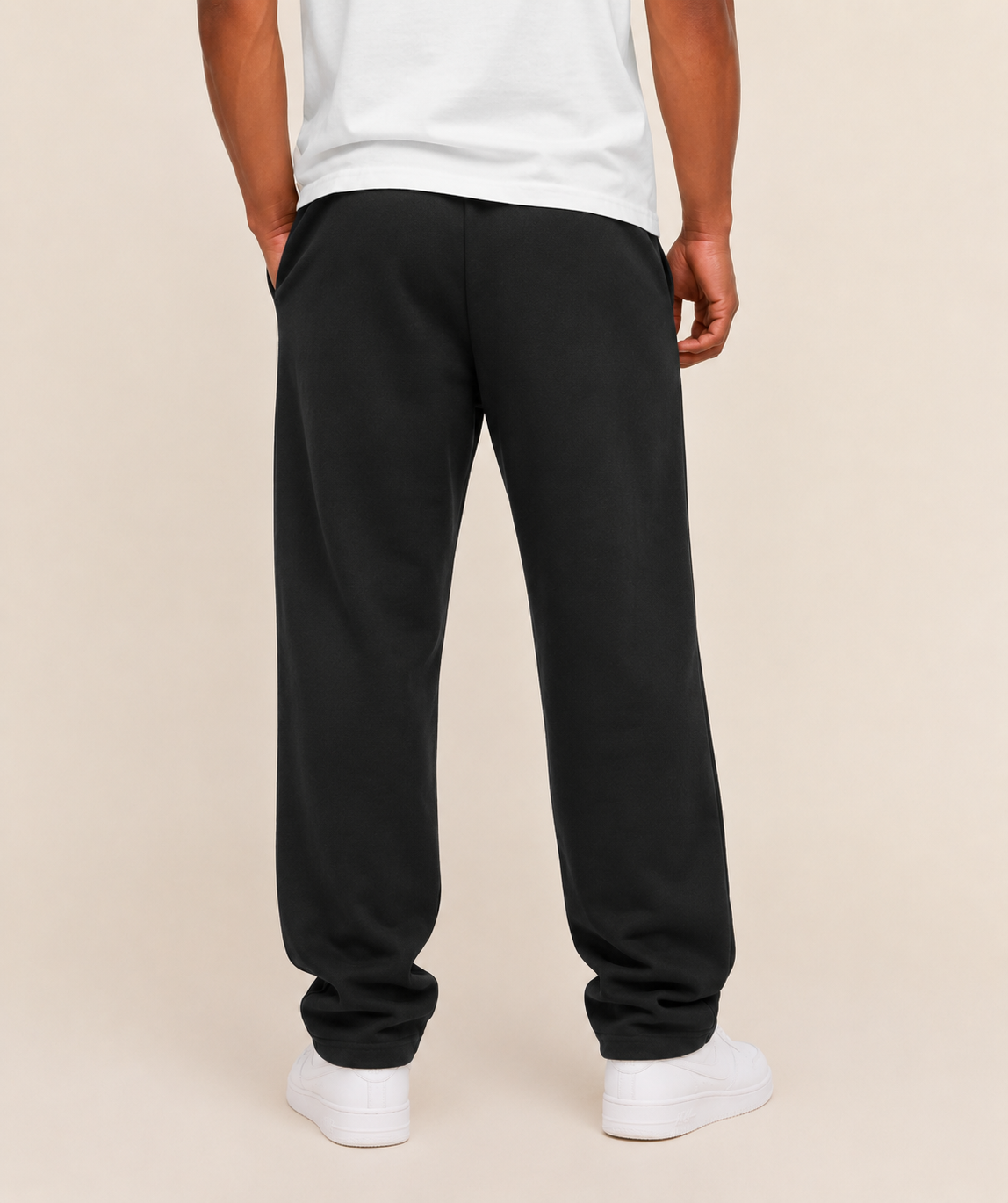 Unisex gray sweatpants from myattractivethings, made of soft fabric, relaxed fit with elastic waistband and cuffs.