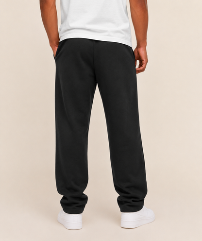 Unisex gray sweatpants from myattractivethings, made of soft fabric, relaxed fit with elastic waistband and cuffs.